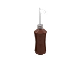 Almotolia Marrom (Âmbar) Com Bico Reto - 500 Ml - Jprolab